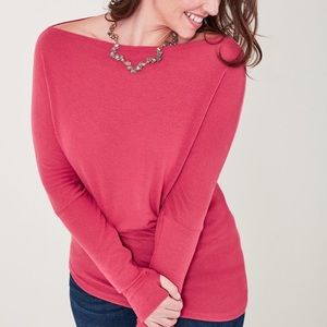 Stella & Dot Ren Slouchy Knit Top - Berry